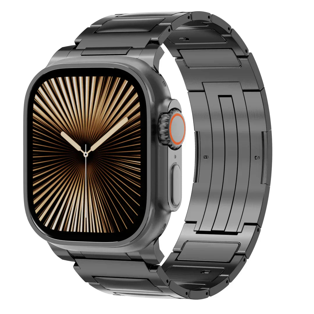 Durable Metal Apple Watch Strap with Secure Chain Link