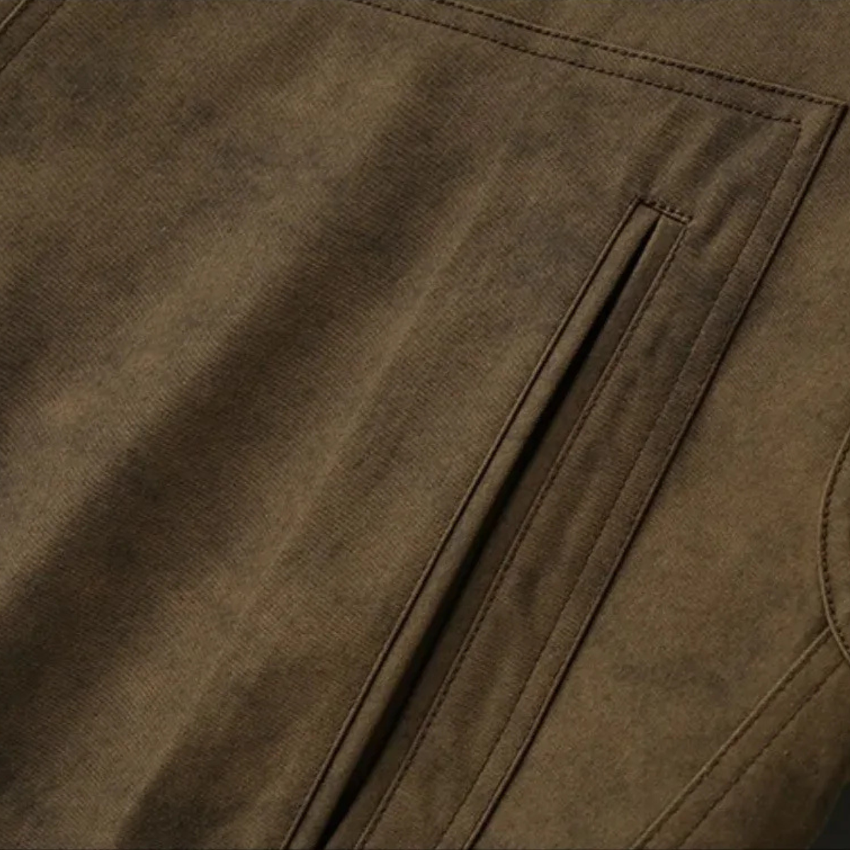 Rustic Brown Suede Men's Fleece Lined Jacket