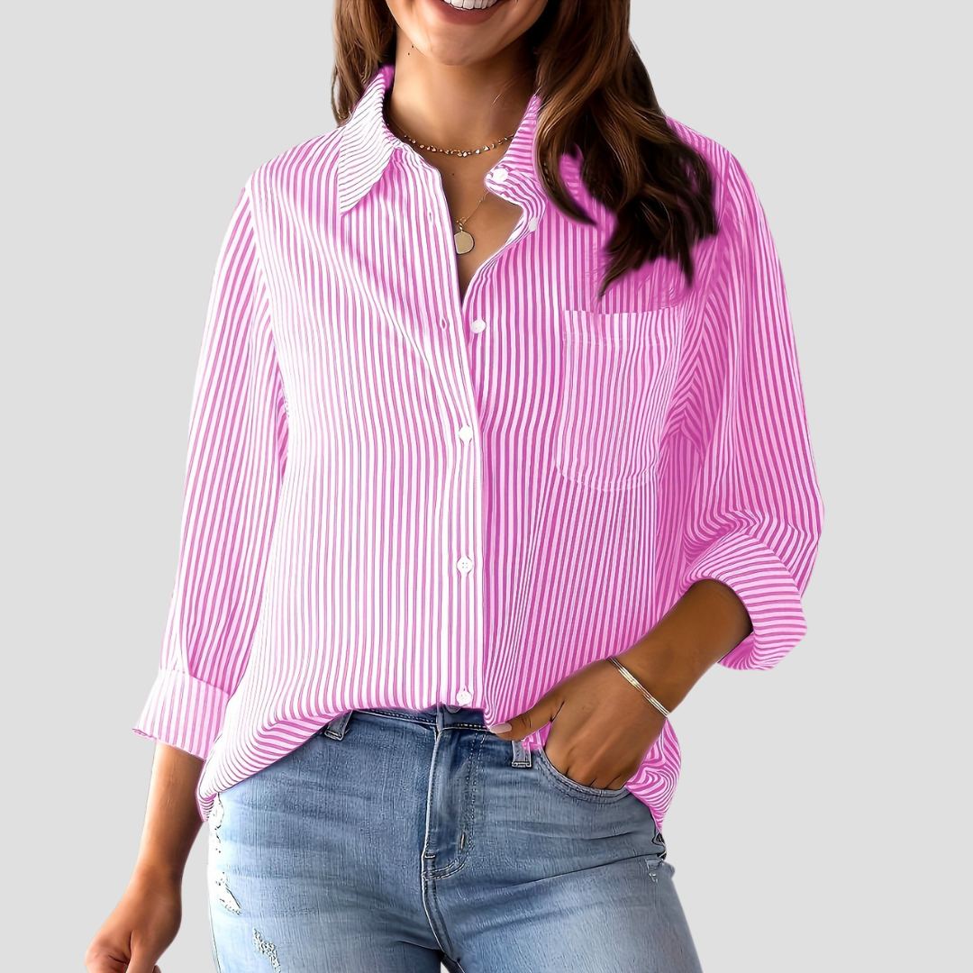 Timeless Navy Blue Striped Shirt