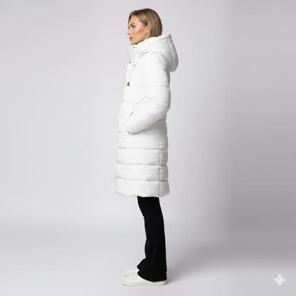 Warm Padded Women's Parka Coat with Hood
