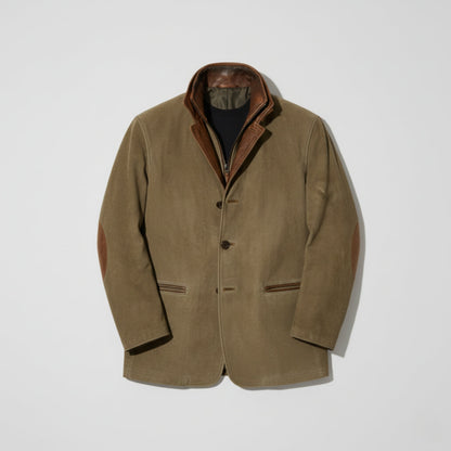 Men's Luxury Suede Leather Jacket Classic Fit