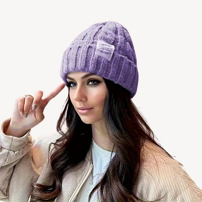 Warm Slouchy Beanie for Women - Cozy Wool Hat