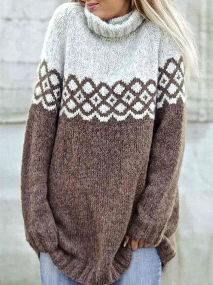 Warm Cream Off The Shoulder Winter Sweater - OutfitLondon