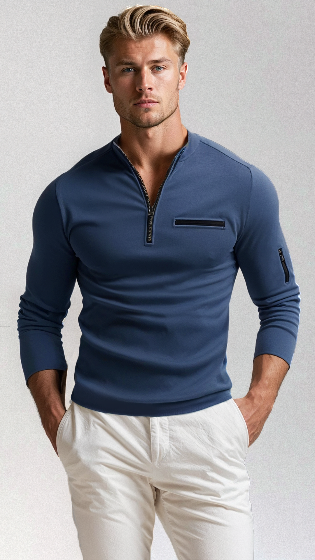 Mens Premium Quarter Zip Jumper - OutfitLondon