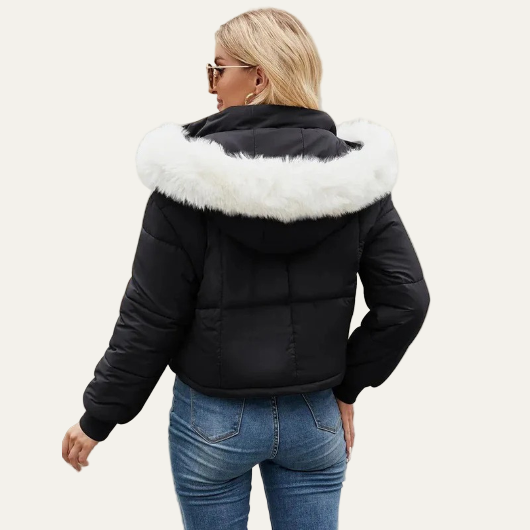 Short Puffy Winter Coat for Women