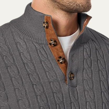 Classic Men's Cable Crew Neck Sweater