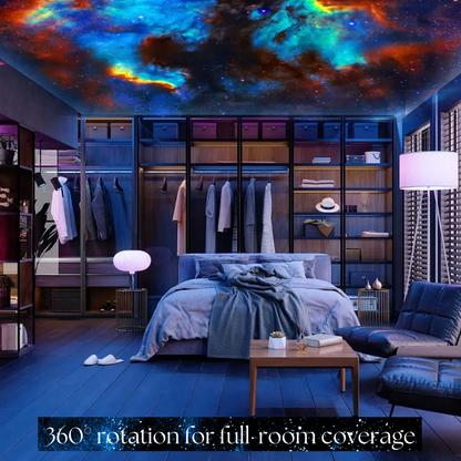 Cosmic Night Sky Projector with Rotating Star Patterns