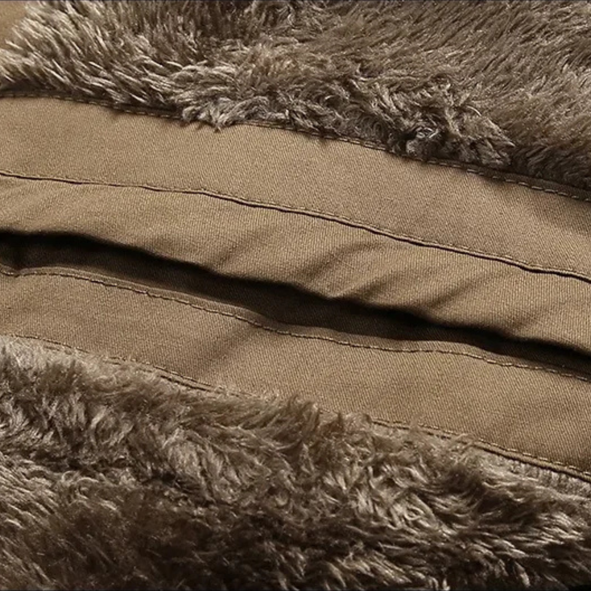 Warm Men's Faux Fur Lined Parka Jacket Coat