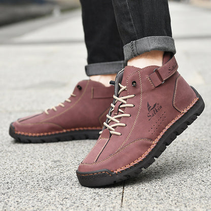 Authentic Brown Leather Ankle Boots