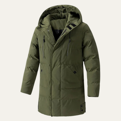 Warm Men's insulated Long Parka Winter Coat
