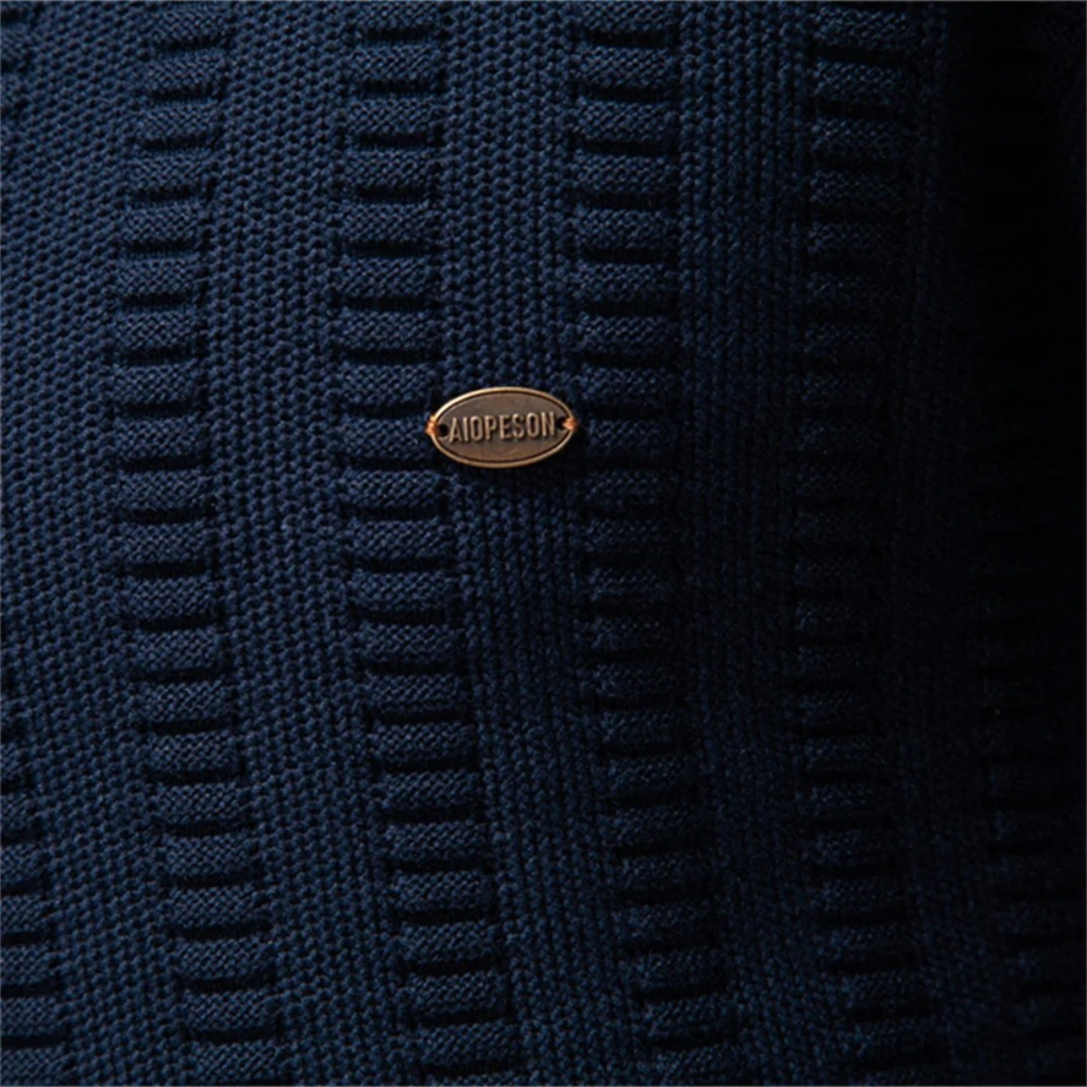 Warm Men's Half Zip Knitted Sweater