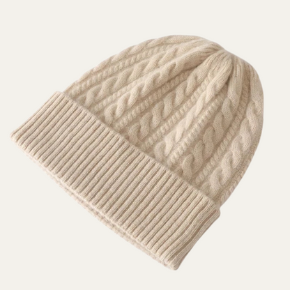Warm Mens Ribbed Cashmere Hat