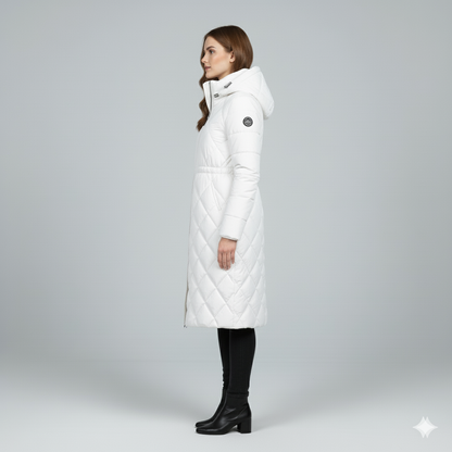 Warm Quilted Hooded Winter Parka for Women