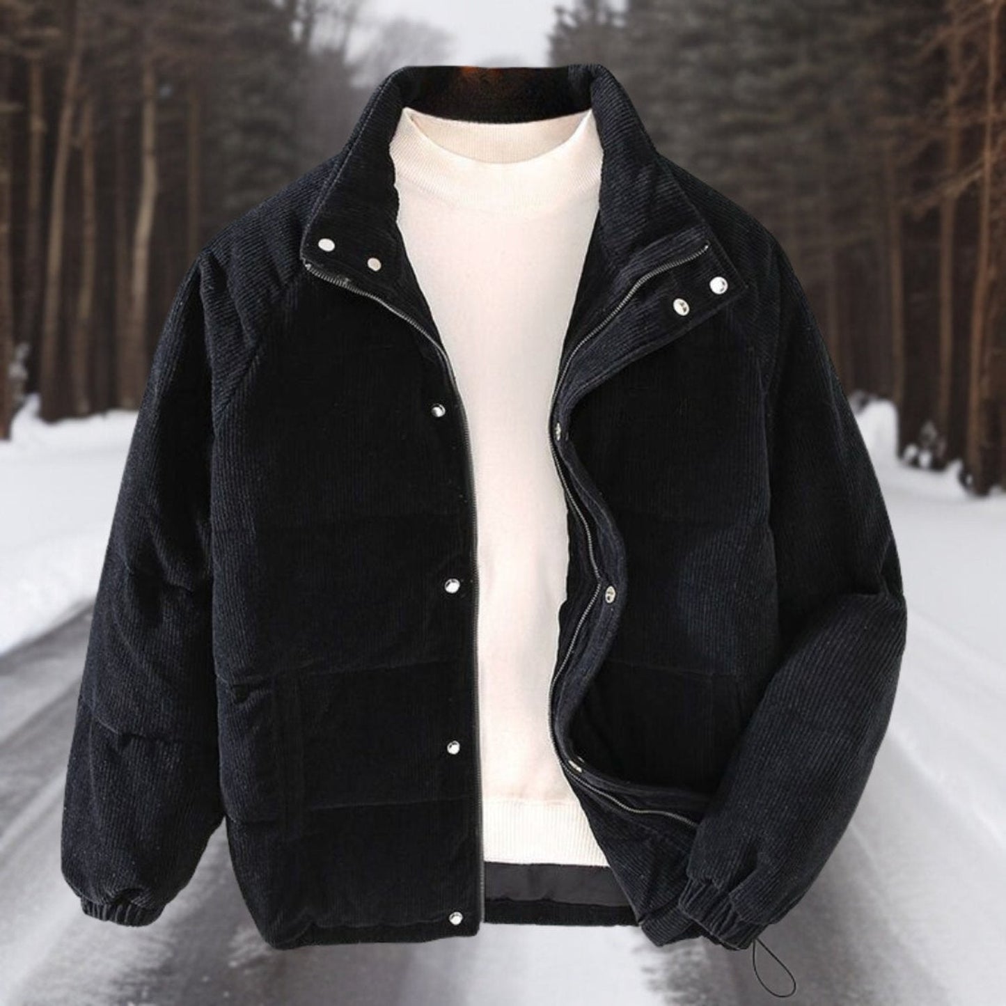 Thermal Mens Insulated Parka Slim Fit Coat