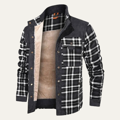 Men's Cozy Plaid Insulated Winter Jacket