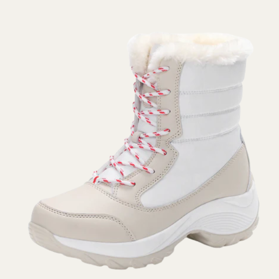Warm Waterproof Snow Boot with Faux Fur Trim
