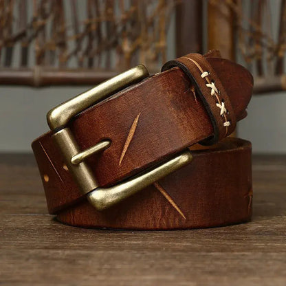Genuine Brown Leather Waist Belt