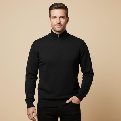 Classic Mens Quarter Zip Sweater