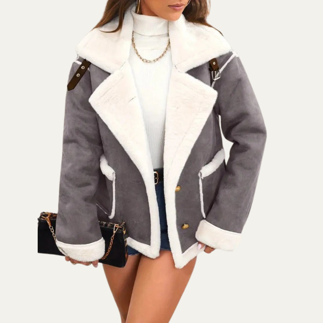 Short Faux Leather Biker Jacket