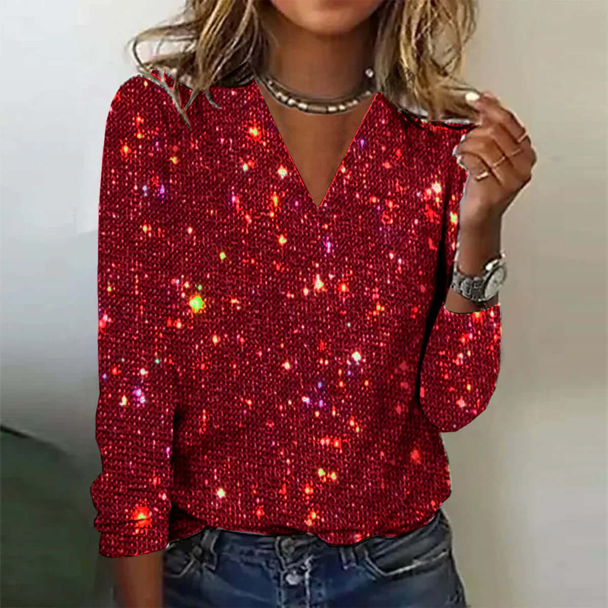 Festive Ladies Holiday Sweater