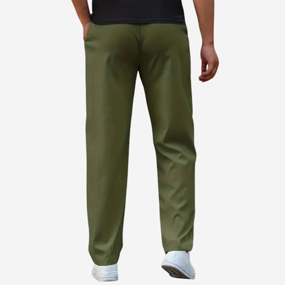 Men's Soft Elastic Jogger Pants with Relaxed Fit Design