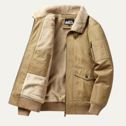 Thermal Mens Fleece Bomber Winter Coat