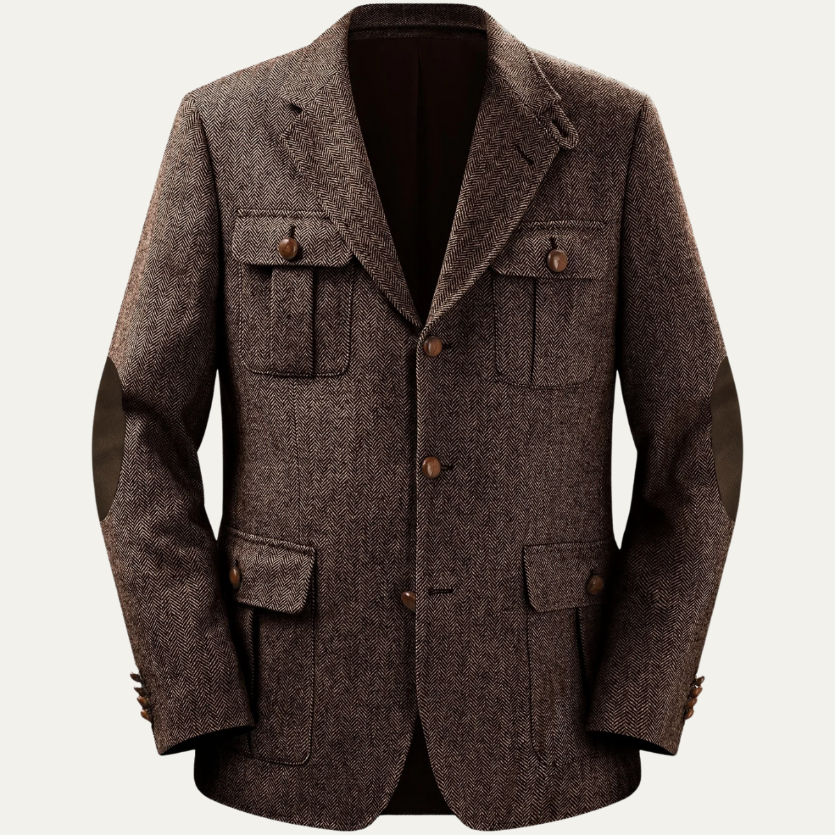 Classic Men's Tweed Wool Blazer Jacket