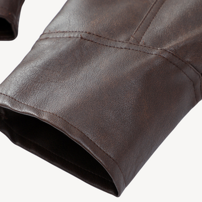 Warm Faux Leather Padded Jacket for Ladies