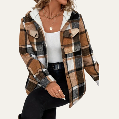 Women's Warm Checked Shirt Jacket