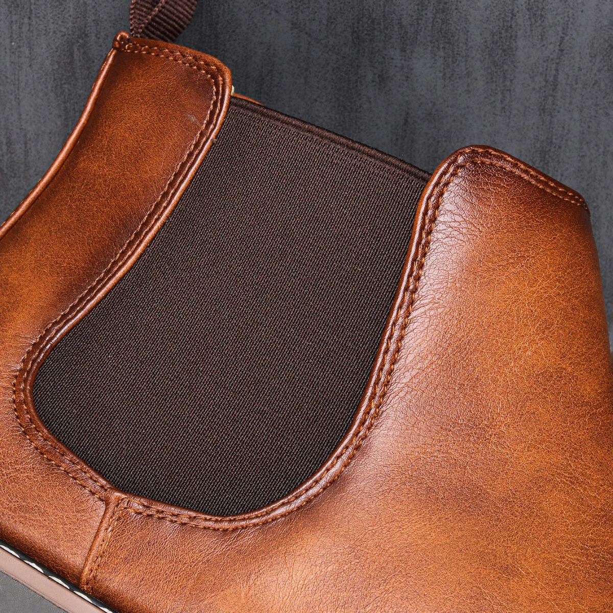 Brown Leather Men's Chelsea Ankle Boots