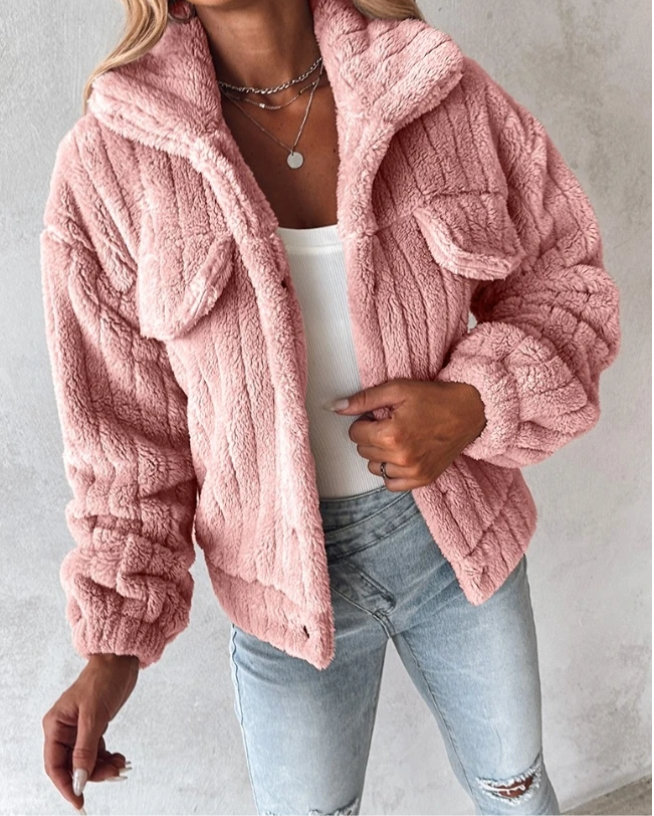 Soft Plush Teddy Jacket for Women