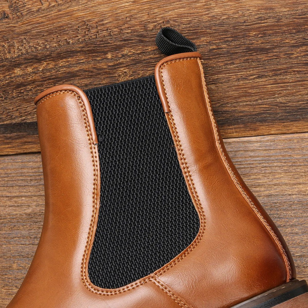 Stylish Men's Leather Ankle Chelsea Boots