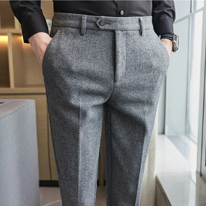 Stylish Men's Tailored Wool Formal Pants
