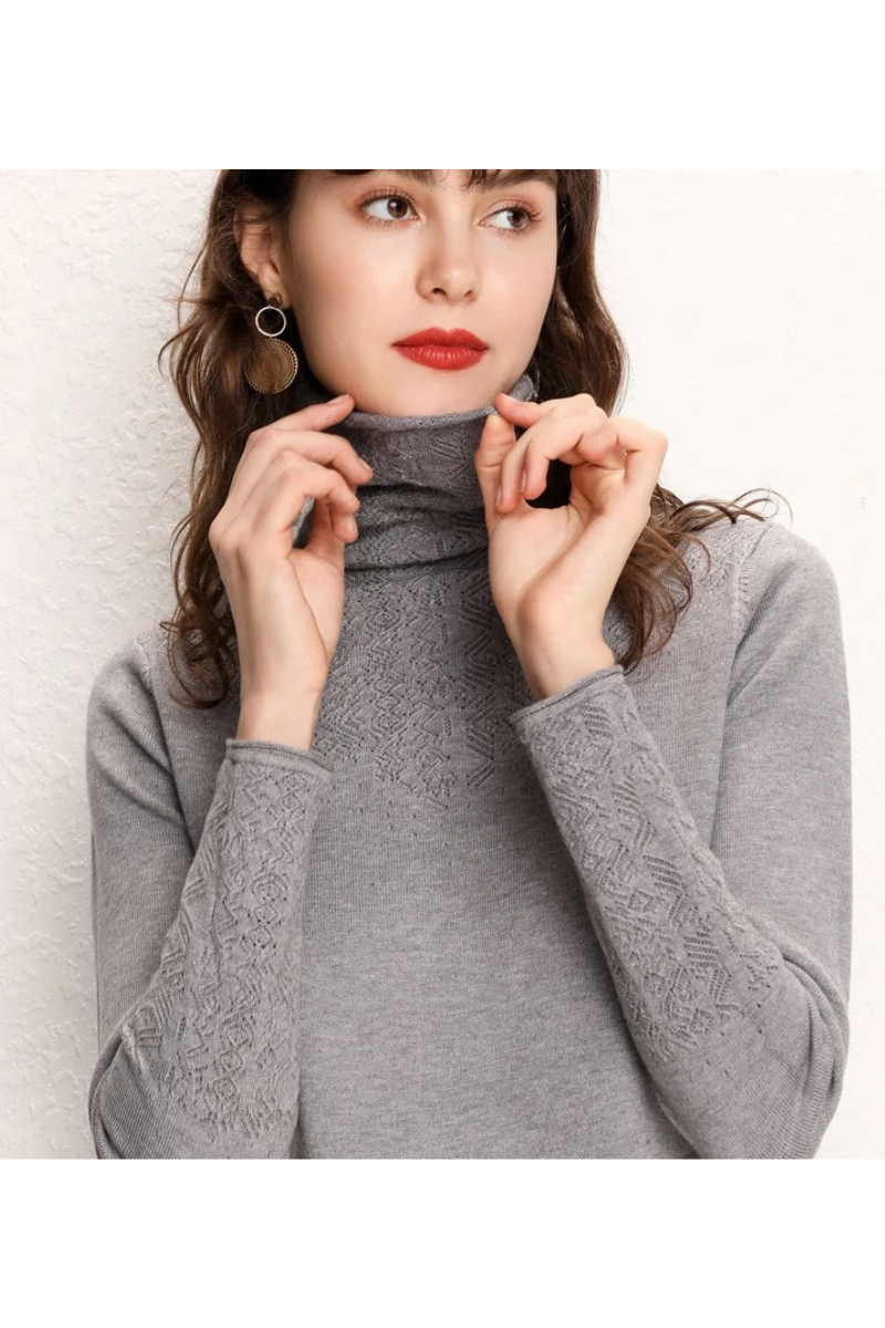 Cozy Ladies Cable Knit Winter Jumper