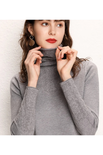 Cozy Ladies Cable Knit Winter Jumper