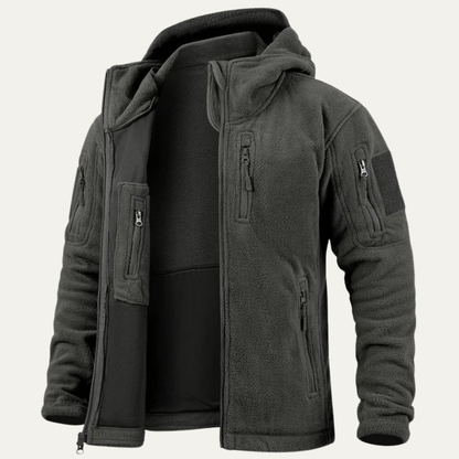 Men's Camo Quarter Zip Fleece Pullover Jacket