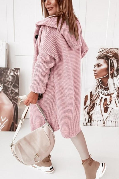 Women's Hooded Button Vest Sweater