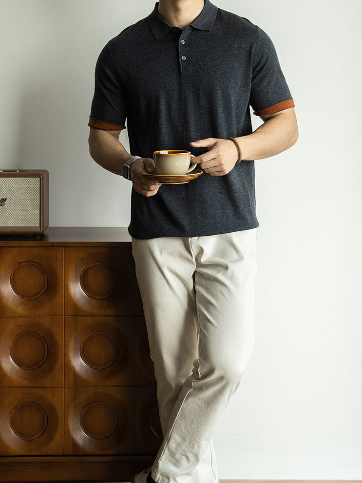 Men's Modern Cotton Short Sleeve Polo Shirt
