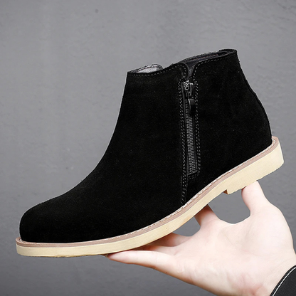 Classic Men's Suede Zipper Chelsea Boots