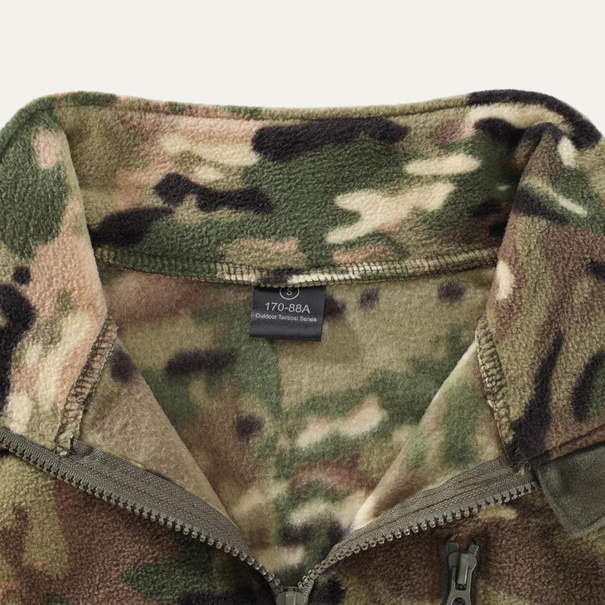 Men's Thermal Camo Fleece Zip Jacket