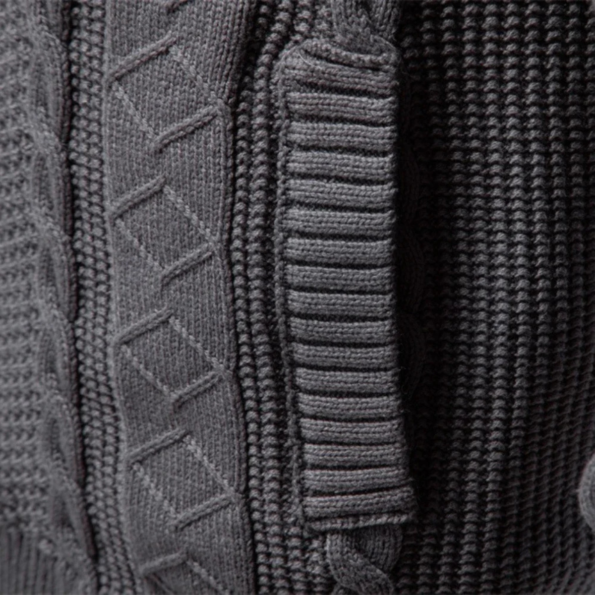Men's Classic Thin Zipper Crew Neck Sweater