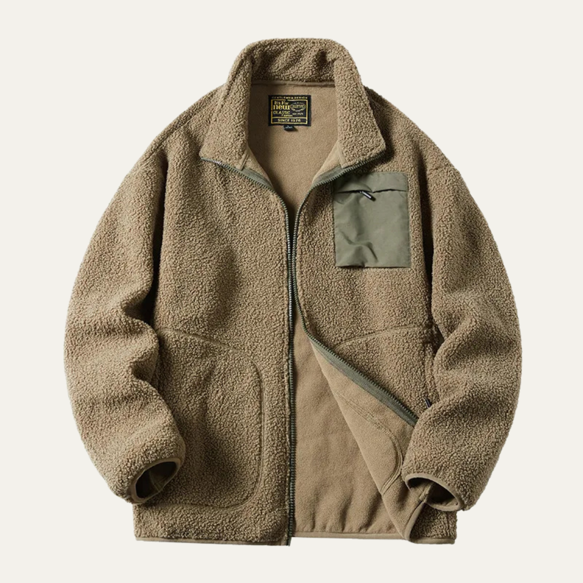 Thick Warm Men's Fleece Zipper Winter Jacket