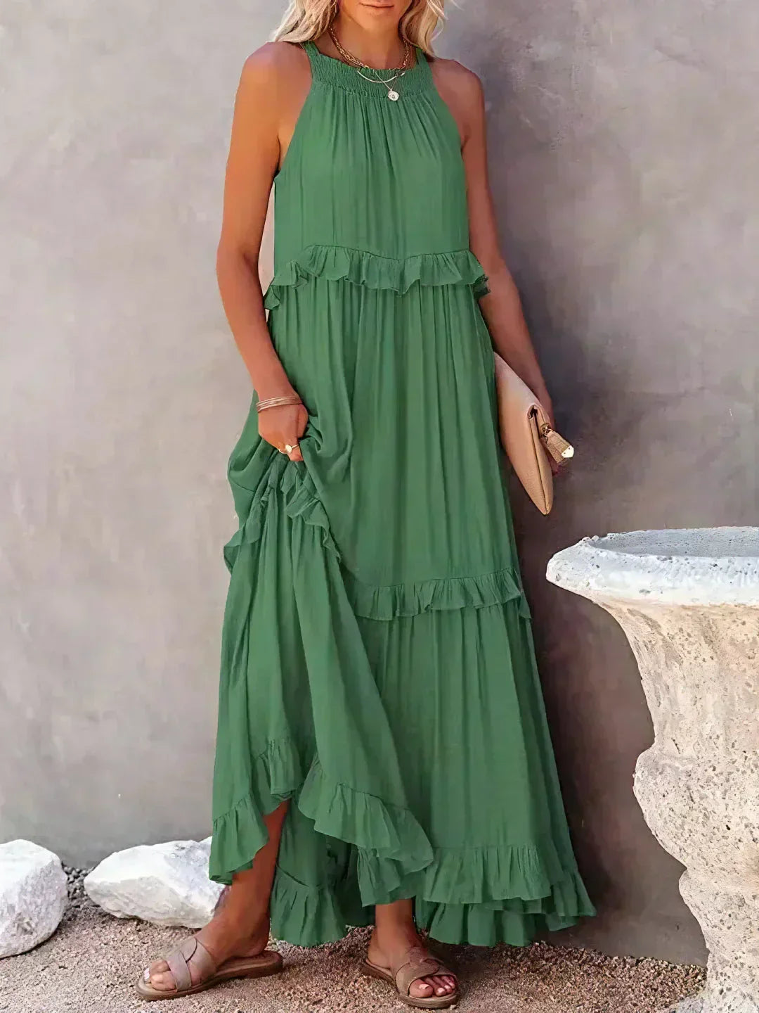 Elegant Women's Flower Print Dress