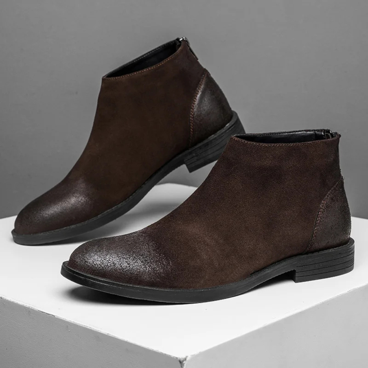 Classic Men's Suede Ankle Chelsea Boots