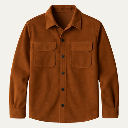 Premium Men's Tan Suede Jacket - Slim Fit Designer Coat - OutfitLondon