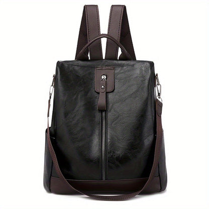 Stylish Vegan Leather Ladies Backpack - OutfitLondon