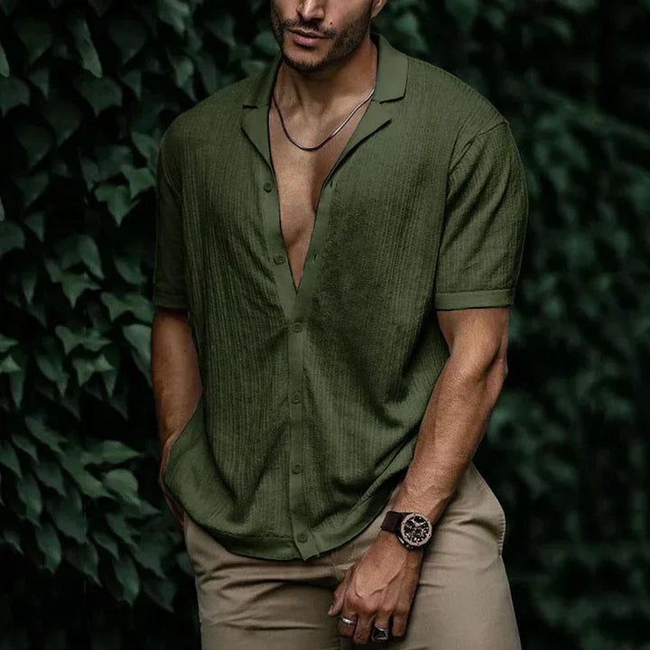 Lightweight Breathable Mens Linen Shirt - OutfitLondon