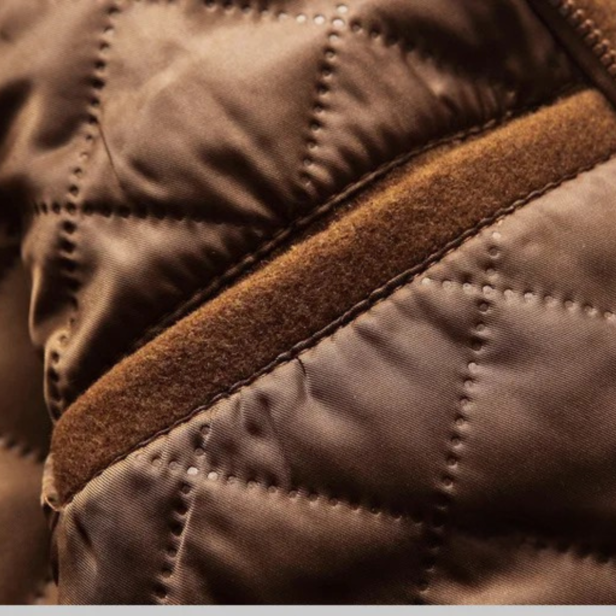 Warm Men's Quilted Trench Coat with Wool Blend