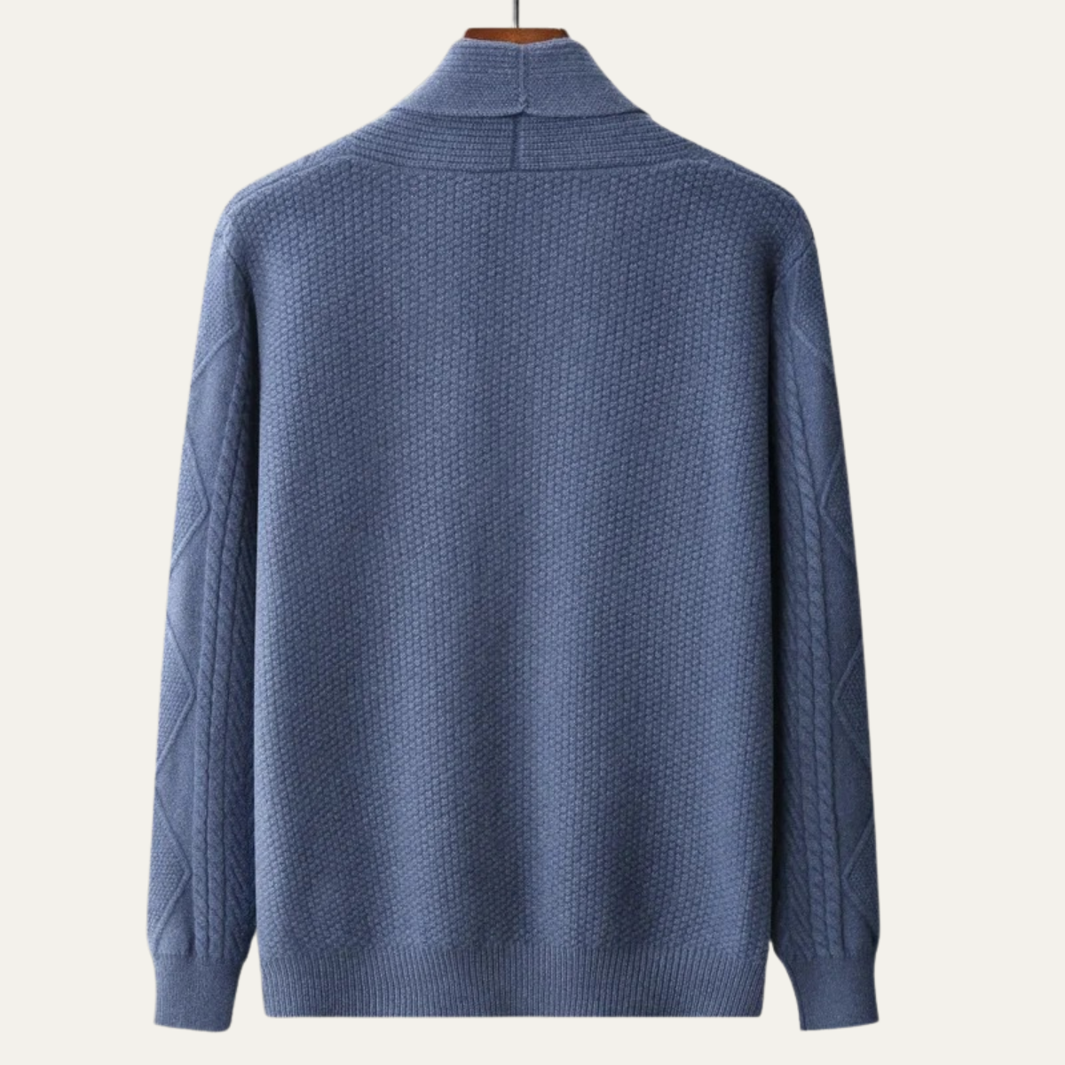 Soft Men's Crew Neck Cashmere Sweater Cardigan
