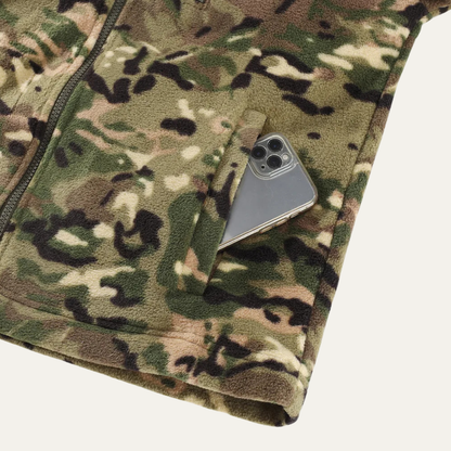Men's Thermal Camo Fleece Zip Jacket
